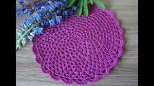 Очень простая салфетка крючком