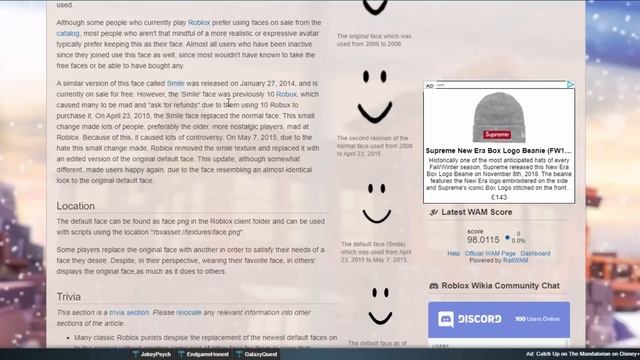 History of the Roblox Default Faces! How to get it back! смотреть онлайн