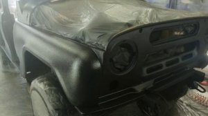 УАЗ Хантер! Покраска в раптор + лак