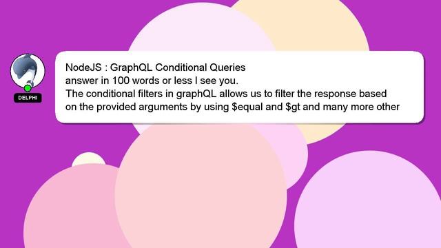 NodeJS : GraphQL Conditional Queries смотреть онлайн