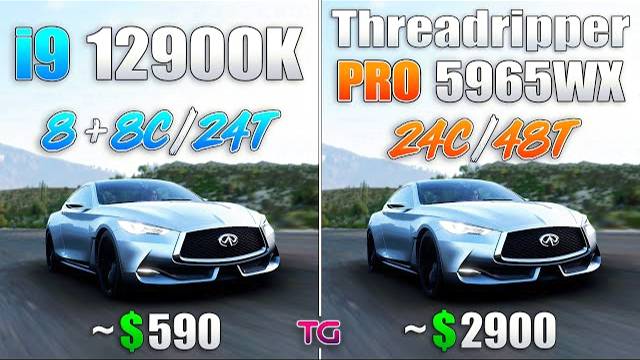 Threadripper PRO 5965WX vs Core i9 12900K - Test in 10 Games смотреть онлайн