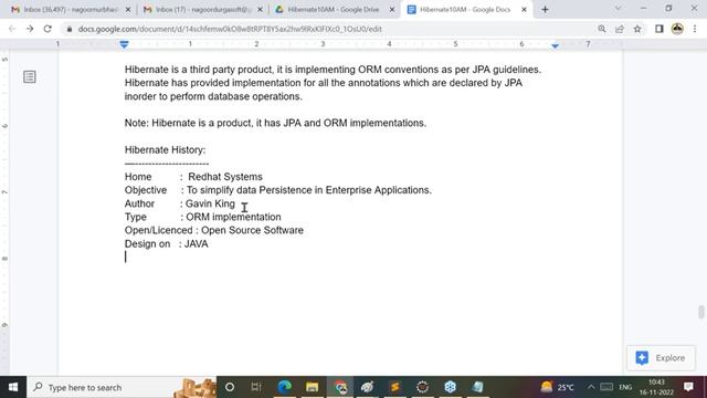 HIBERNATE tutorials || Session - 7 || by Mr. Nagoor Babu On 16-11-2022 @10AM IST смотреть онлайн