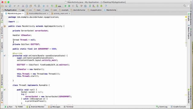 How to create TCP server in Android - Tutorial смотреть онлайн