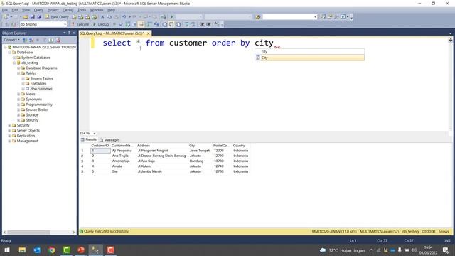 SQL SERVER TUTORIAL - BELAJAR QUERY DML[SELECT ORDER BY] Part 10 смотреть онлайн