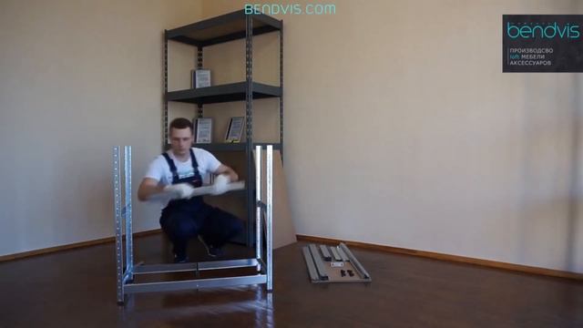 Стеллаж металлический сборка Metal shelving смотреть онлайн