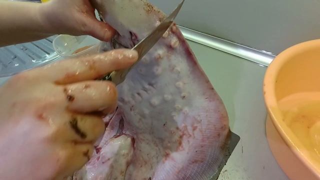 Разделка рыбы Кот(скат хвостокол) и рыбы-Лиса смотреть онлайн