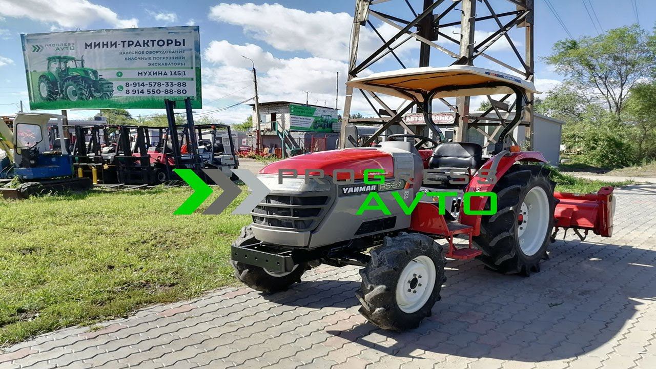 Новый обзор минитрактора 27 л.с. YANMAR RS27 с фрезой плавающим режимом и гидроусилителем руля смотреть онлайн