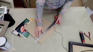 Оформление холста в паспарту