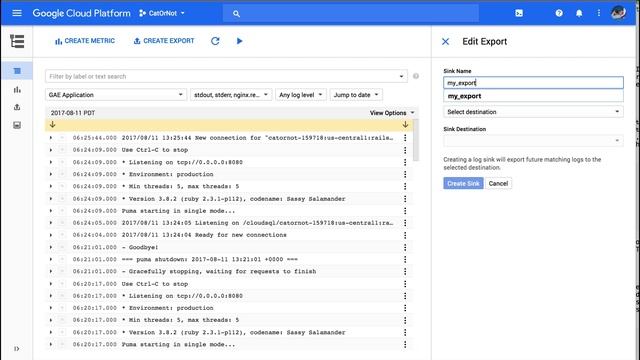 Exporting Stackdriver Logs смотреть онлайн