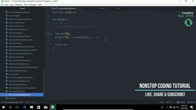 Memory Management Easiest Way To Learn C With Atom Editor In Windows 10 #79 - Easy Guide смотреть онлайн