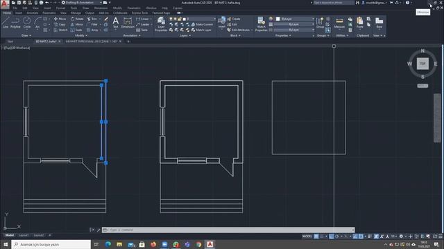 AutoCAd 2020 Ders 5, Örnek çizim, Sürekli Çizgi / Polyline komutu. смотреть онлайн