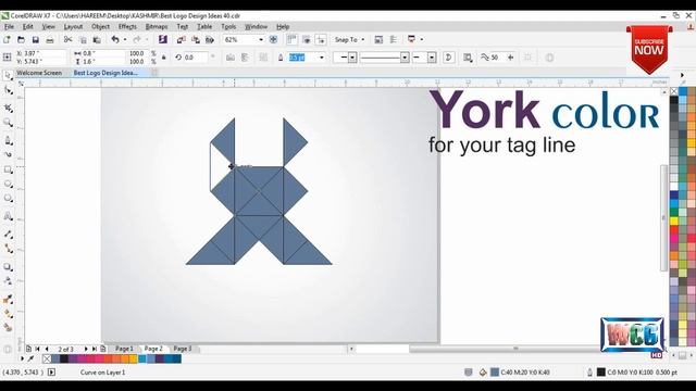CorelDRAW X7 Tutorial BEST LOGO DESIGN IDEAS 40 with Wajid Corel GraphiX смотреть онлайн