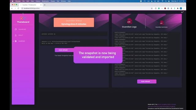 ThetaBoard - Guardian Node snapshot download and start смотреть онлайн