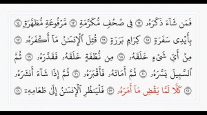 Сура 80 Абаса. Учебное чтение Корана.