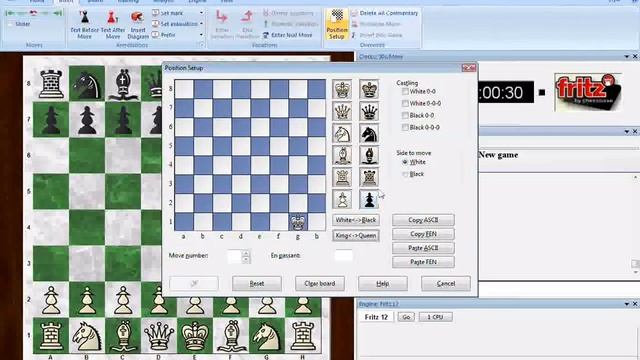 Fritz 12 - How To Set Up Positions For Practice And Analysis