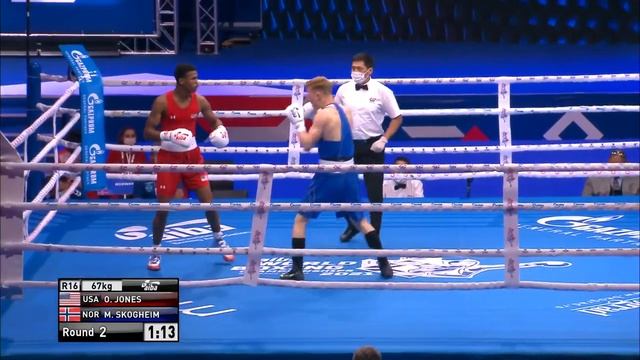 Day 8 (67kg) JONES Omari (USA) vs SKOGHEIM Martin (NOR) | AIBA WCHs 2021 смотреть онлайн
