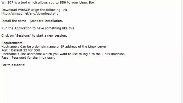 SSH to Linux using WinSCP Tool смотреть онлайн