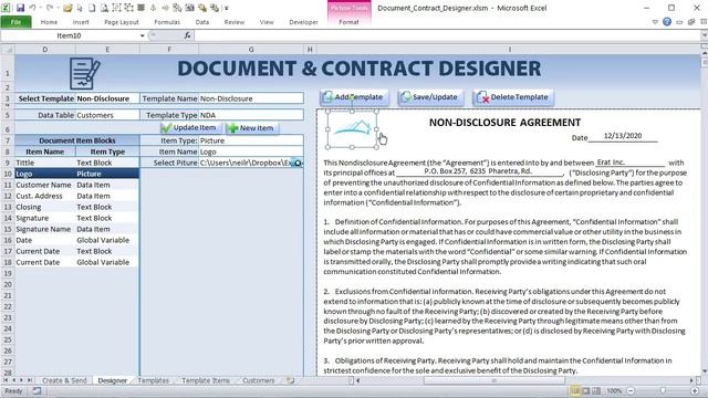 How To Design, Fill & Send Unlimited Documents & Contracts In Excel Without 3rd Party Apps [Part 1] смотреть онлайн