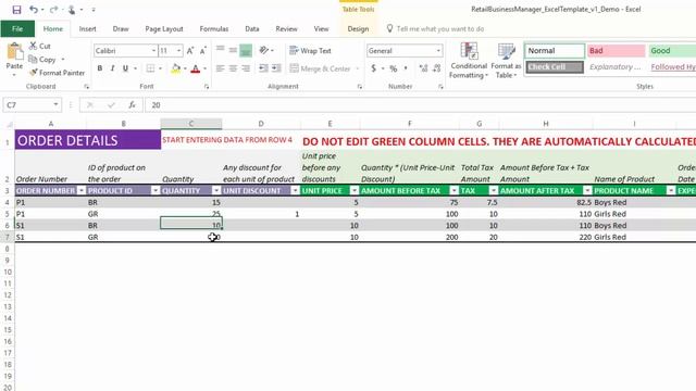 Retail Business Manager - Excel Template v1 - Entering Orders смотреть онлайн