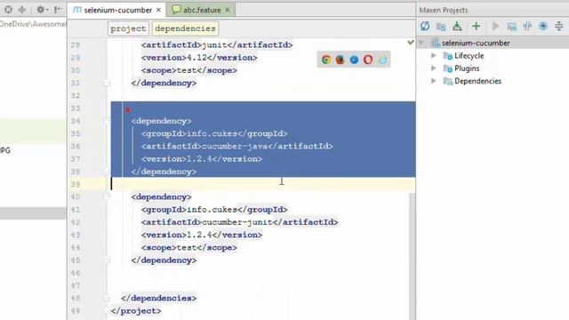 Lecture 3 : Selenium Webdriver and Cucumber maven project in IntelliJ IDEA смотреть онлайн