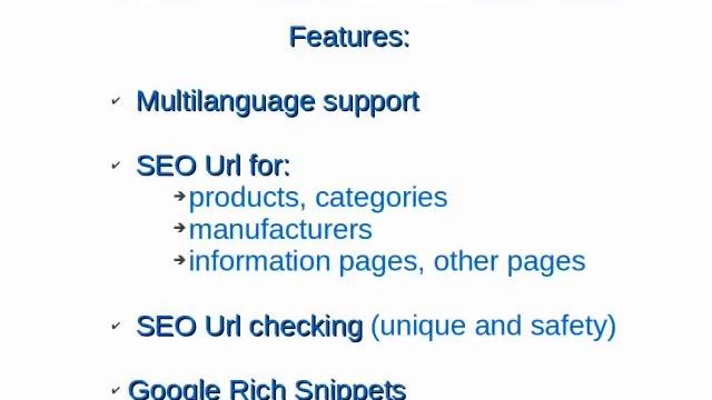 Opencart SEO urls - Yast extension смотреть онлайн