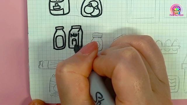 DIY Grocery Store Toca Boca Paper Crafts #paperdiy #tocalifeworld #howtodraw #quietbook