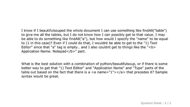 HTML : How do I parse out the following HTML in python beautifulsoup? смотреть онлайн