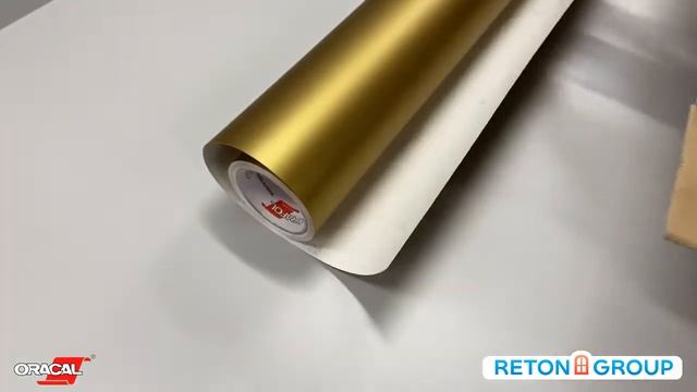 Виниловая плёнка матовая Oracal 641 (оракал) золотой: 091 / рекламная пленка для плоттера