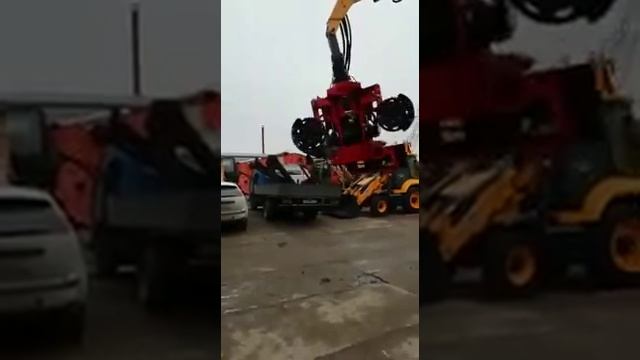 Идеальный тандем. Харвестер на базе Hyundai R220LC-9S с головкой Waratah H480C. смотреть онлайн