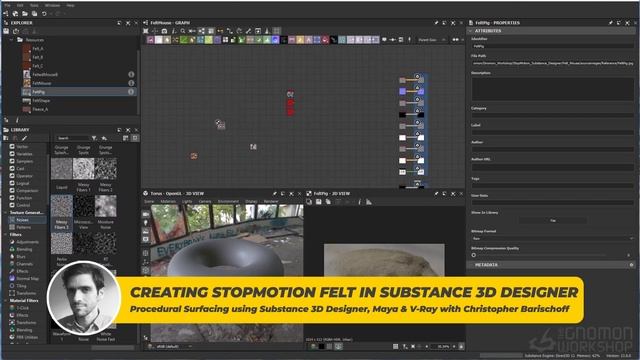 Creating Stopmotion Felt in Substance 3D Designer with Christopher Barischoff смотреть онлайн