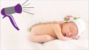White noise for babies - hair dryer.  Белый шум для младенцев - звуки фена.