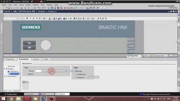 Siemens TIA Portal HMI/PLC tutorial - communication (Basic Example)