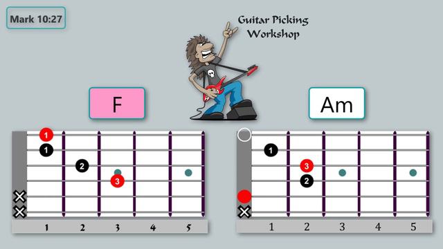 F to Am 30 to 40 BPM Chord Change Drills смотреть онлайн