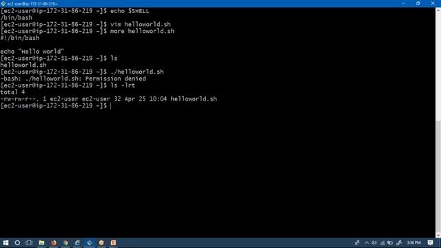 Shell Scripting | video-2 | simple hello world shell script смотреть онлайн