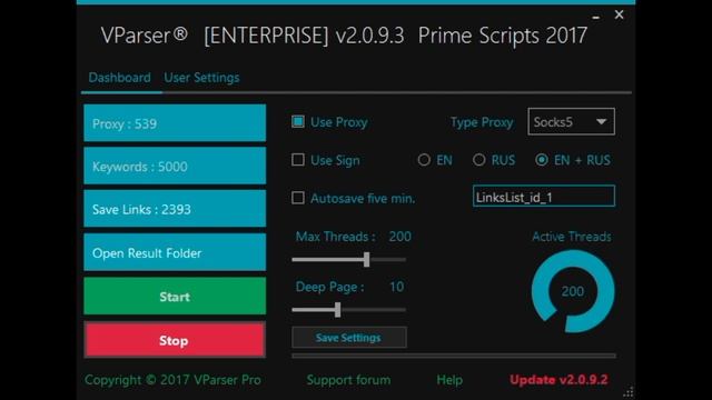VParser Enterprise v2.0.9.3 Parsing Google and Yandex HD смотреть онлайн