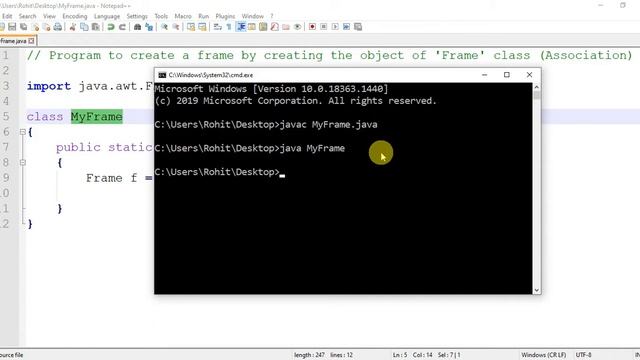 Creating a Frame using Java AWT (Method One) | Java AWT смотреть онлайн