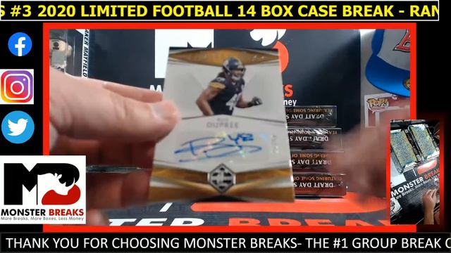 2020 LIMITED FOOTBALL 14 BOX CASE BREAK - RANDOM TEAMS #3 смотреть онлайн