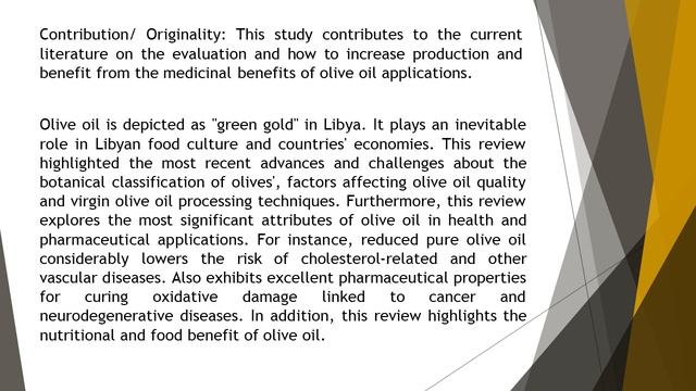Overview of the Character Analysis of Libyan Olive Oil and their Advantages JASR 2022 121 53 61 смотреть онлайн