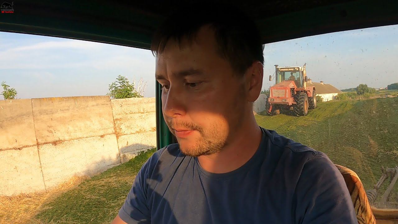 Заготавливаем сенаж! Приехал John Deere 6710. Я на трамбовке сенажа! смотреть онлайн