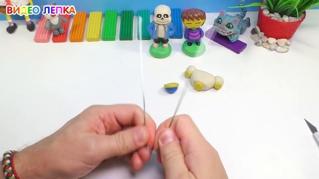 Лепим САНС, ФРИСК И ПАПИРУС из игры Андертейл | Undertale PLASTICINE TUTORIAL смотреть онлайн