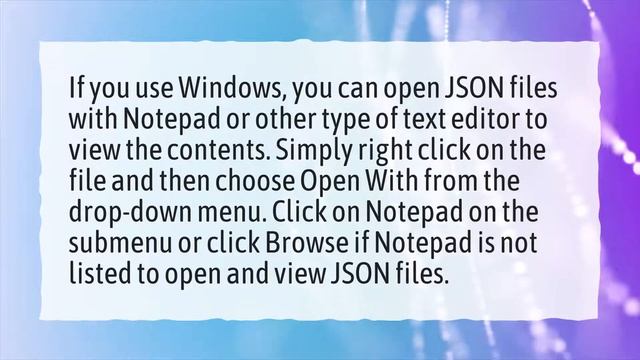 How do I open a JSON file? смотреть онлайн