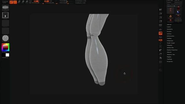 ZBrush Tutorial (Sketching With ZSpheres Basics) - Bulge Brushes