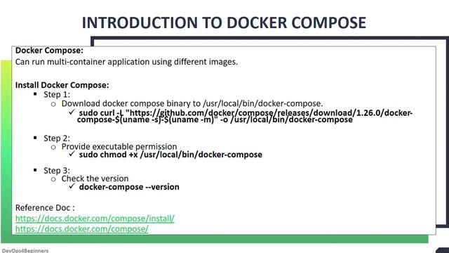 40. Docker Compose Installation смотреть онлайн