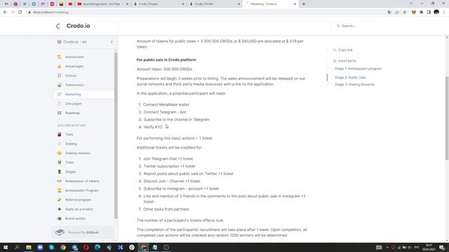 CRODO.io - Участие в первом IDO своего токена CROD смотреть онлайн