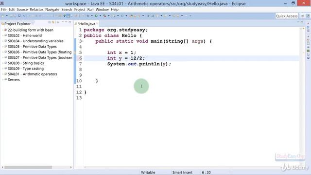 Java Web Developer's masterclass : Java + JSP + JSF (3 in 1) : Arithmetic operators смотреть онлайн