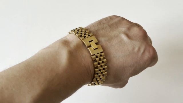 Мужской браслет на руку под золото смотреть онлайн