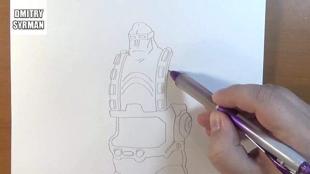 How to draw Krang in Big Suit, ninja turtles, Как нарисовать Крэнга смотреть онлайн