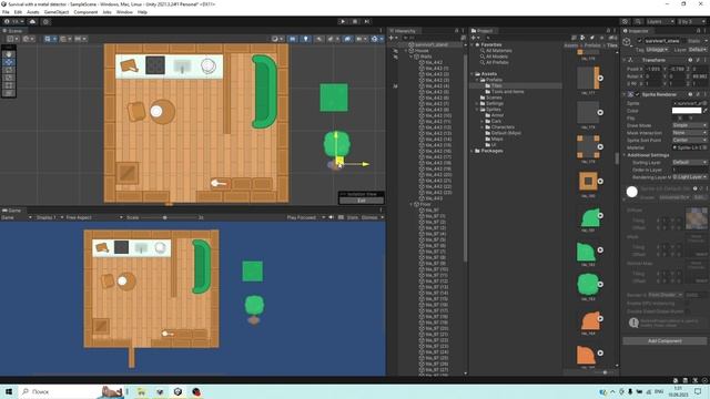 Создаем игру Выживание с металлоискателем на Unity. Часть 2. Создание дома для персонажа смотреть онлайн