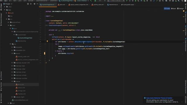 CustomView: #3. Using Custom Attributes in a CustomView смотреть онлайн