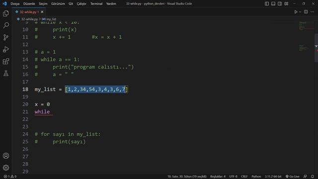 Sıfırdan Python Dersi 6.1 - While Döngüsü смотреть онлайн